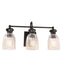 CLA SINO: Ellipse Triple Clear Glass Shade Interior Wall Lights (Available in Black & Brass)