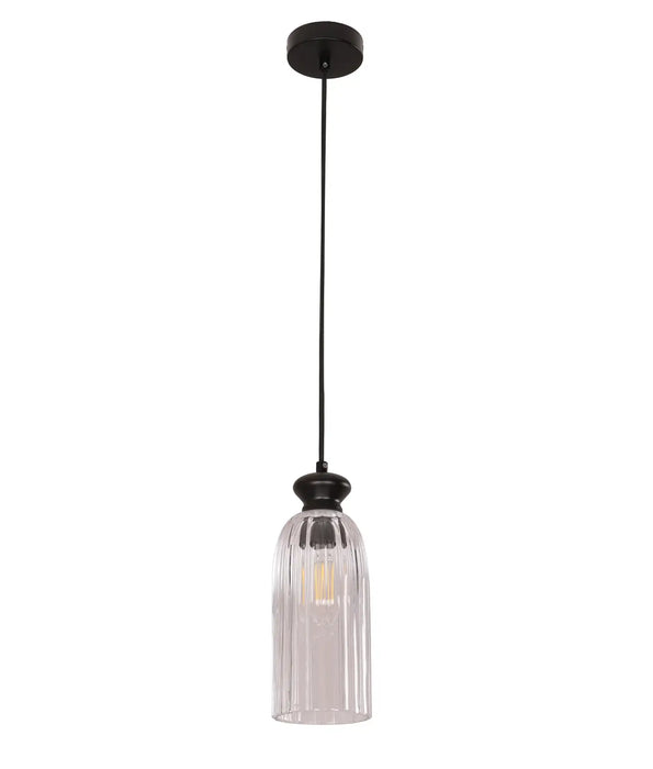 SINO: Ellipse Clear Glass Shade Interior Pendant Lights (Available in Black & Brass)