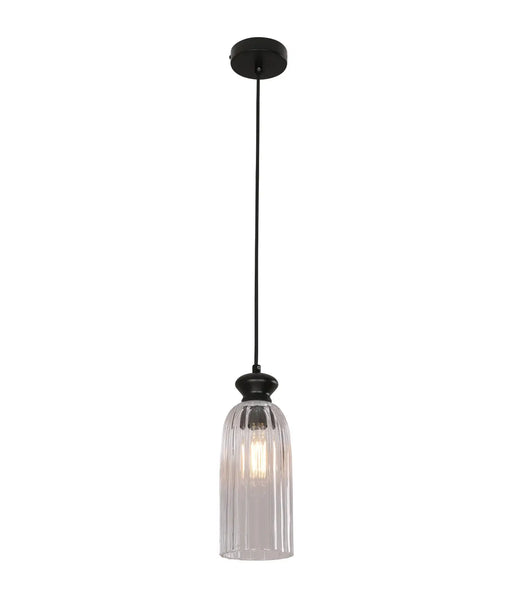 CLA SINO: Ellipse Clear Glass Shade Interior Pendant Lights (Available in Black & Brass)