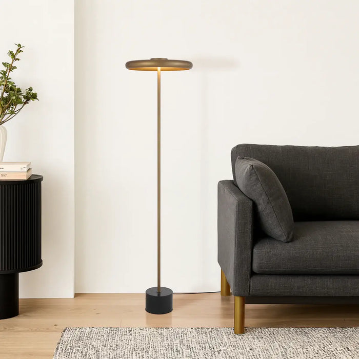 SISBY: Dimmable LED Floor Lamp (Available in Antique Brass & Brass Matt)