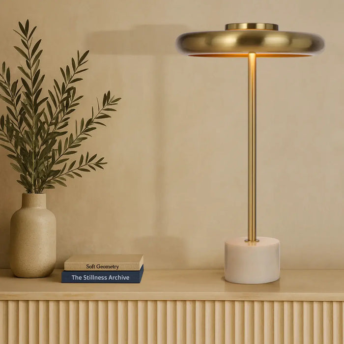 SISBY: Dimmable LED Table Lamp (Available in Antique Brass & Brass Matt)