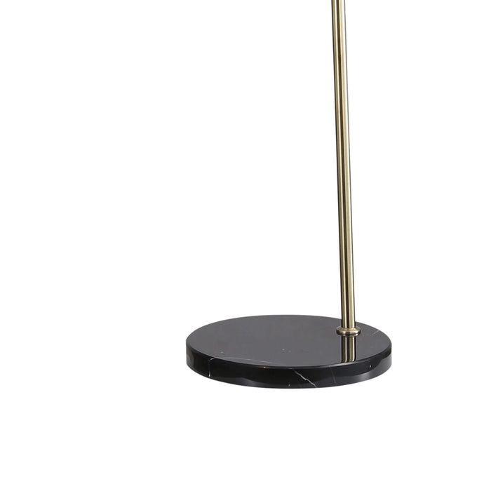 MARMO: Arc Floor Lamp with Marble Base - Available in Black, Chrome & Antique Brass)