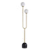 Oriel TROPEZ: Decorative Floor Lamp with 2 Opal Matt Glass Spheres Diffuser (Available in Smoke Glass & Opal Matt Glass)