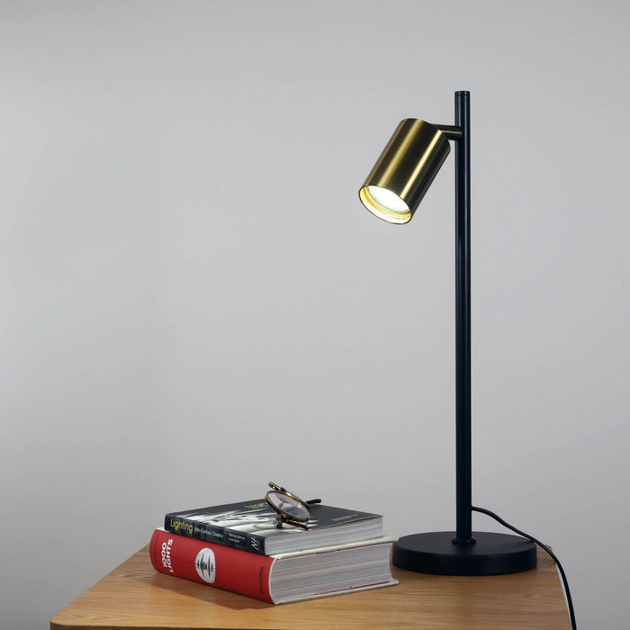 PONTE: Adjustable Desk Lamp (Available in Black, Black/Satin Brass & White/Satin Brass)