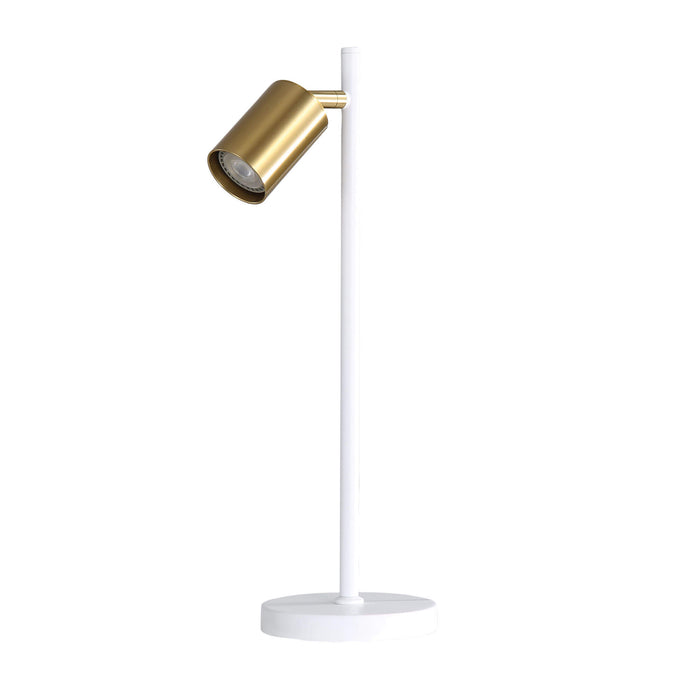 PONTE: Adjustable Desk Lamp (Available in Black, Black/Satin Brass & White/Satin Brass)