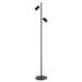 Oriel PONTE: 2 Light Adjustable Floor Lamp (Available in Black, Black/Satin Brass & White/Satin Brass)