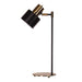 Oriel ARI: Mid-Century Task Lamp Black and Antique Brass With Adjustable Shade