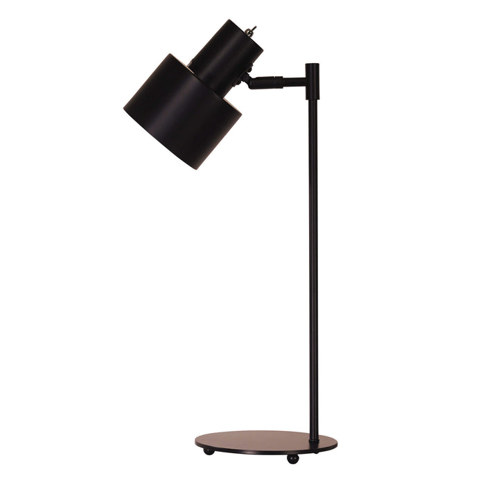 ARI: Black Mid-Century Task Lamp With Adjustable Shade