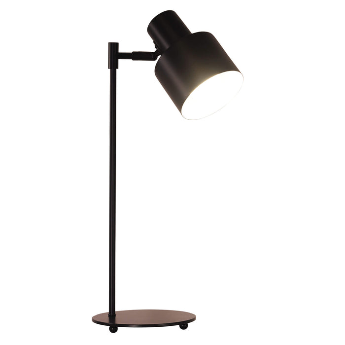 ARI: Black Mid-Century Task Lamp With Adjustable Shade