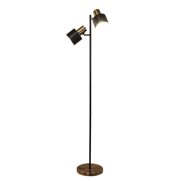 ARI: 2 Light Mid-Century Task Lamp (Available in Black, Black/Brushed Copper & Black/Antique Brass)