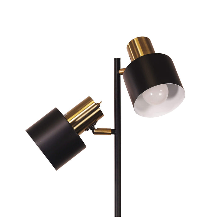 ARI: 2 Light Mid-Century Task Lamp (Available in Black, Black/Brushed Copper & Black/Antique Brass)