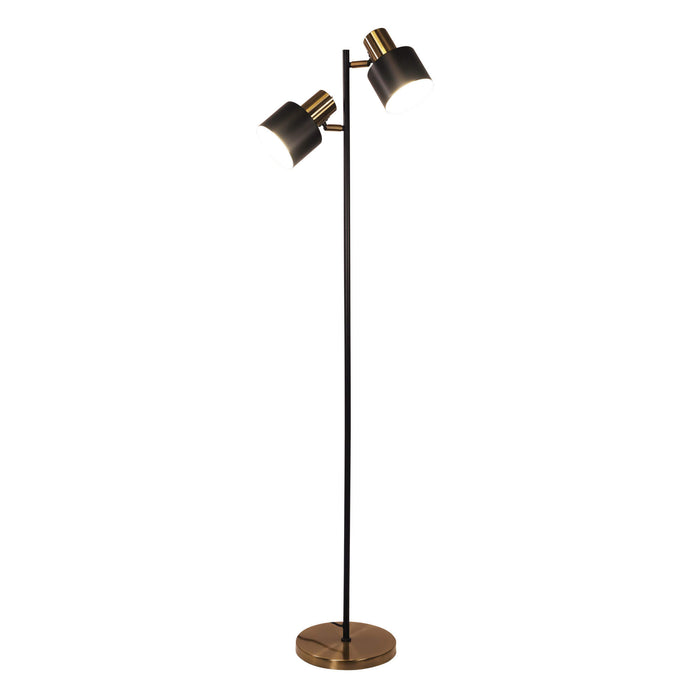 ARI: 2 Light Mid-Century Task Lamp (Available in Black, Black/Brushed Copper & Black/Antique Brass)
