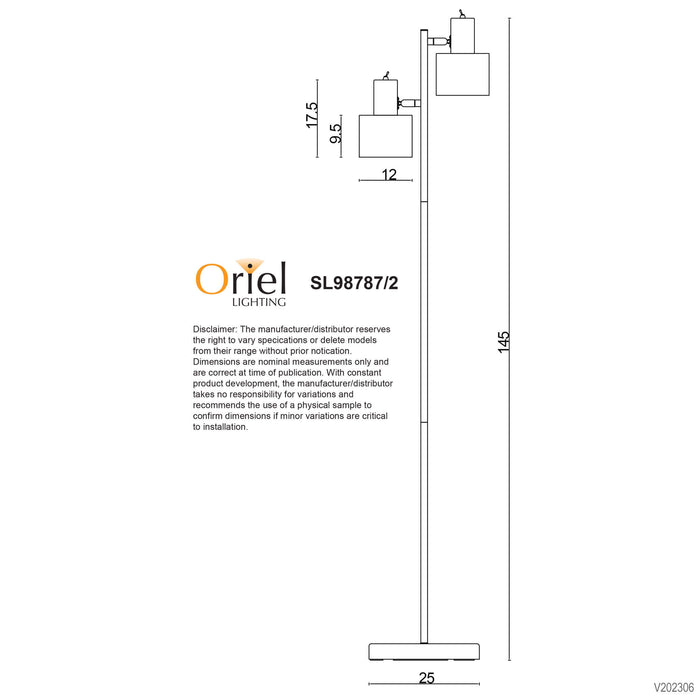 ARI: 2 Light Mid-Century Task Lamp (Available in Black, Black/Brushed Copper & Black/Antique Brass)