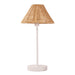 Oriel BELIZE: Metal Table Lamp with Hand Made Rattan Cane Shade