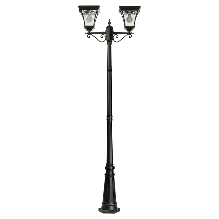 Traditional Multi Head Solar Post Light