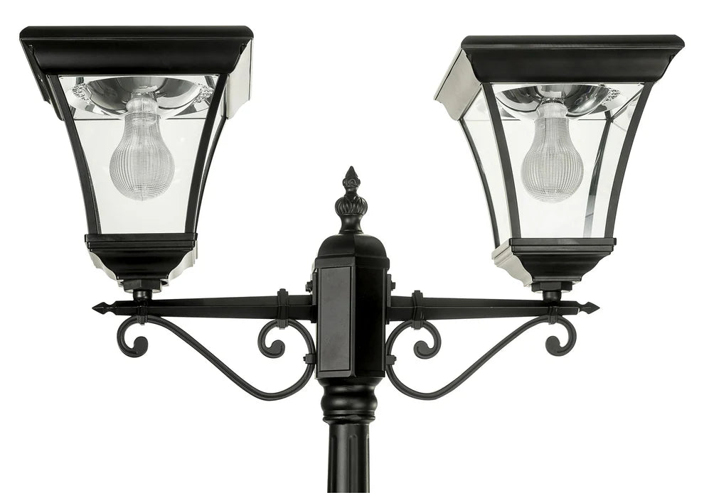 Traditional Multi Head Solar Post Light