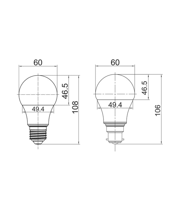 SMTGLS: 10W Frosted Smart Dimmable Tri-CCT+RGB GLS LED Globes (Avail in E27 & B22)