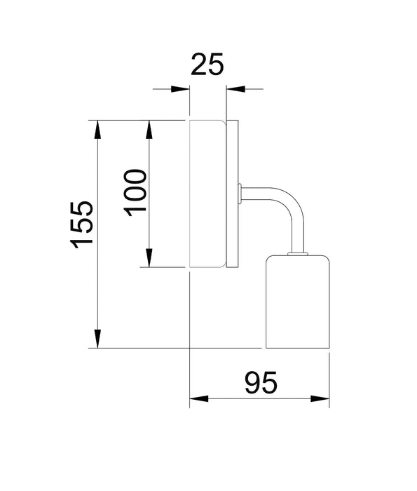 SOLO: Iron Bracket with Round Wood Highlight Interior Wall Lights (Available in Black & White)