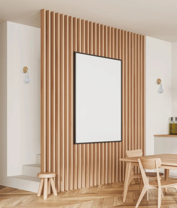 SOLO: Iron Bracket with Round Wood Highlight Interior Wall Lights (Available in Black & White)