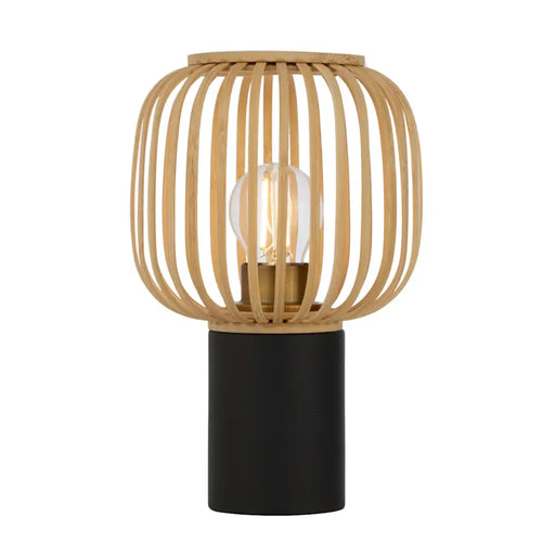 Telbix SORENS: Table Lamp with Bamboo Shade (Available in Natural & Brown, 17cm & 20cm)