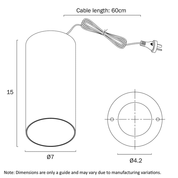 SOVA: TRIAC Dimmable Close to Ceiling Pendant (Available in White & Grey)