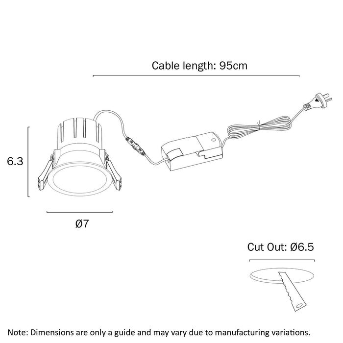 SOVA: TRIAC Dimmable LED Downlight (Available in Grey & White, 70cm & 93cm)