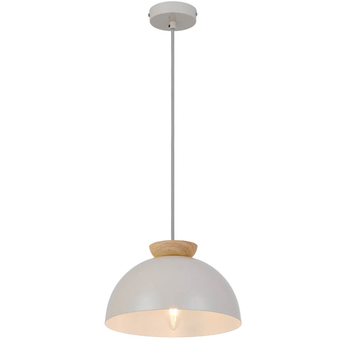 SOVIN: Grey Scandinavian Metal Dome Pendant Light (Available in 35cm & 25cm)