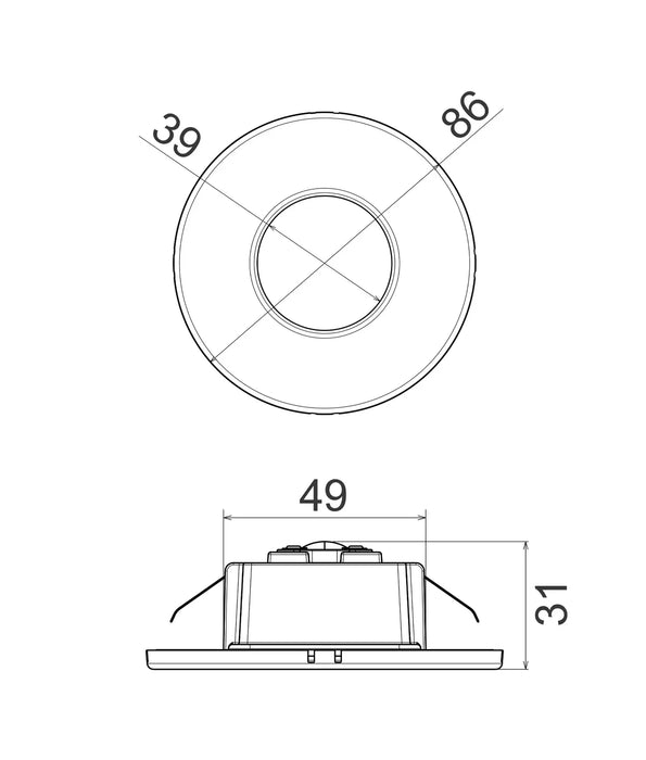 STE: IP44 Exterior LED Tri-Wattage & Tri-CCT Round Recessed Step Light