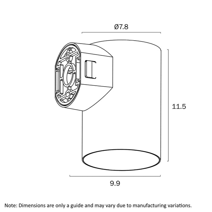 STINA: 1 light LED 3CCT Exterior Wall Light (Available in Black & White)