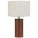 Telbix STYLIN: Contemporary Style Table Lamp with Painted Wood Look Iron Base