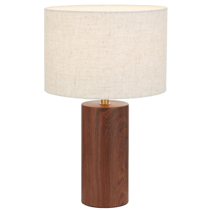 STYLIN: Contemporary Style Table Lamp with Painted Wood Look Iron Base
