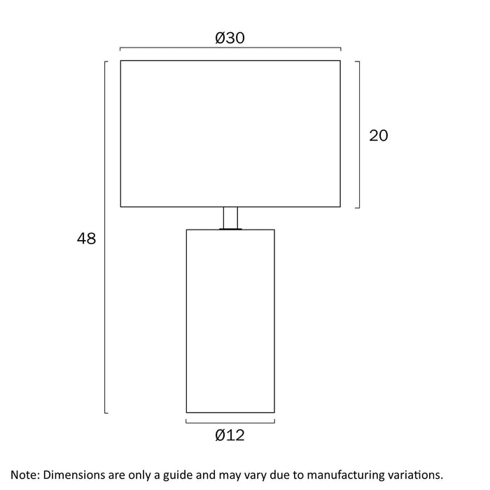 STYLIN: Contemporary Style Table Lamp with Painted Wood Look Iron Base