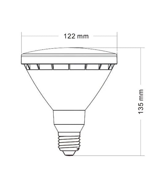 SUB: 15W E27 PAR38 LED Globes (Avail in 3000K & 5000K)