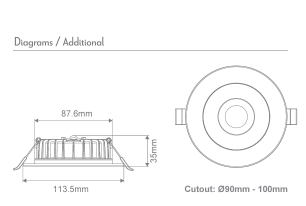 SWAP-SLEEK: 8W 90mm CRI80 CCT Dimmable Recessed Downlights (Available in White, Black & Satin Chrome) (Copy)