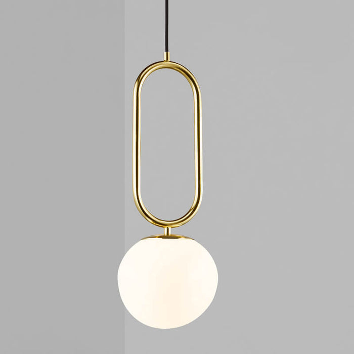SHAPES Elegant Pendant Light with Opal Glass Shade (avail in 22cm & 27cm)