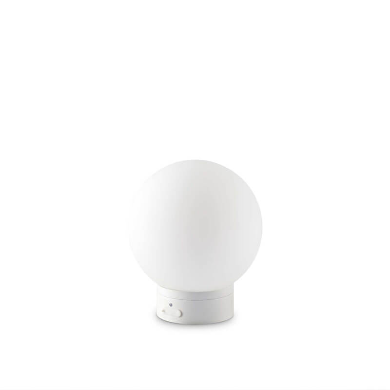 SUN White Rechargeable Portable Outdoor Lamp with Opal Glass Shade