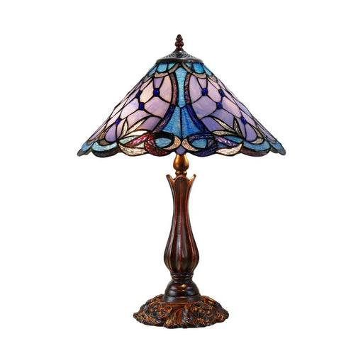 G&G Bros TALIA: Blue Large Leadlight Table Lamp