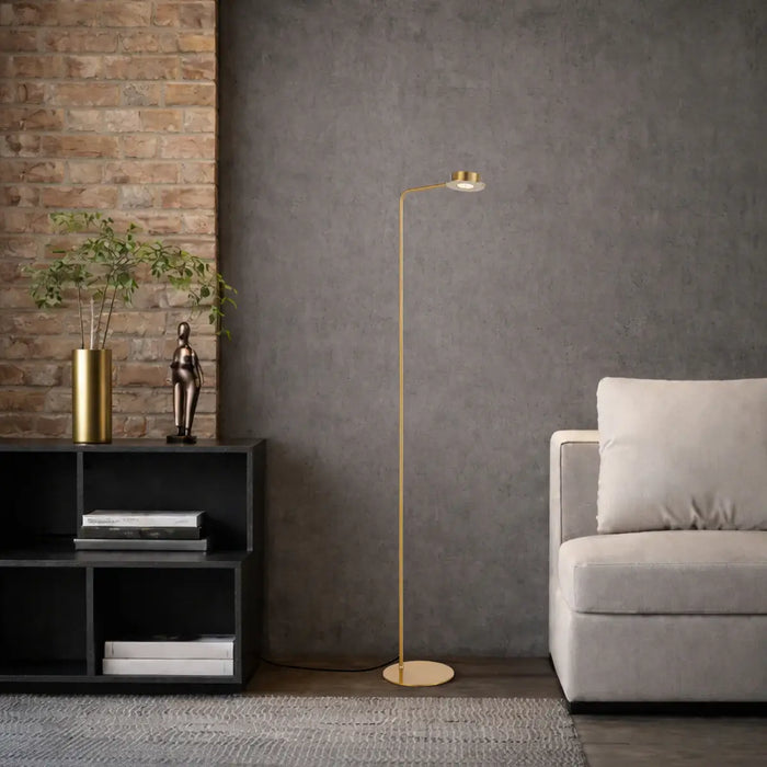 TARELL: Minimalist LED Floor Lamp (Available in Gun Metal & Antique Gold)