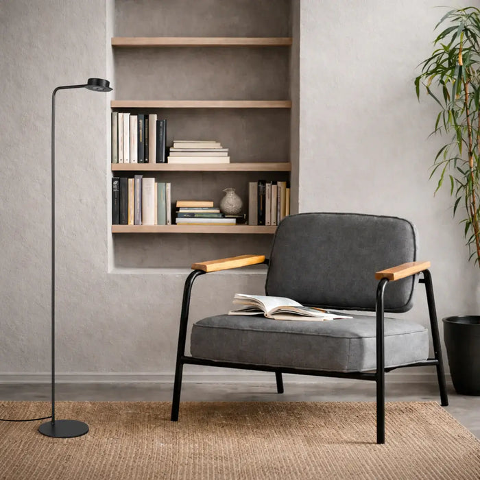 TARELL: Minimalist LED Floor Lamp (Available in Gun Metal & Antique Gold)