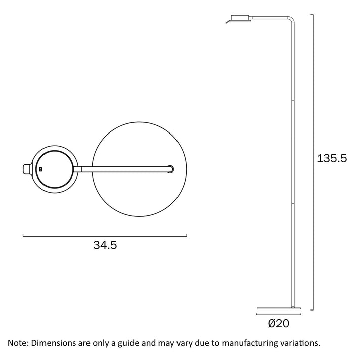 TARELL: Minimalist LED Floor Lamp (Available in Gun Metal & Antique Gold)