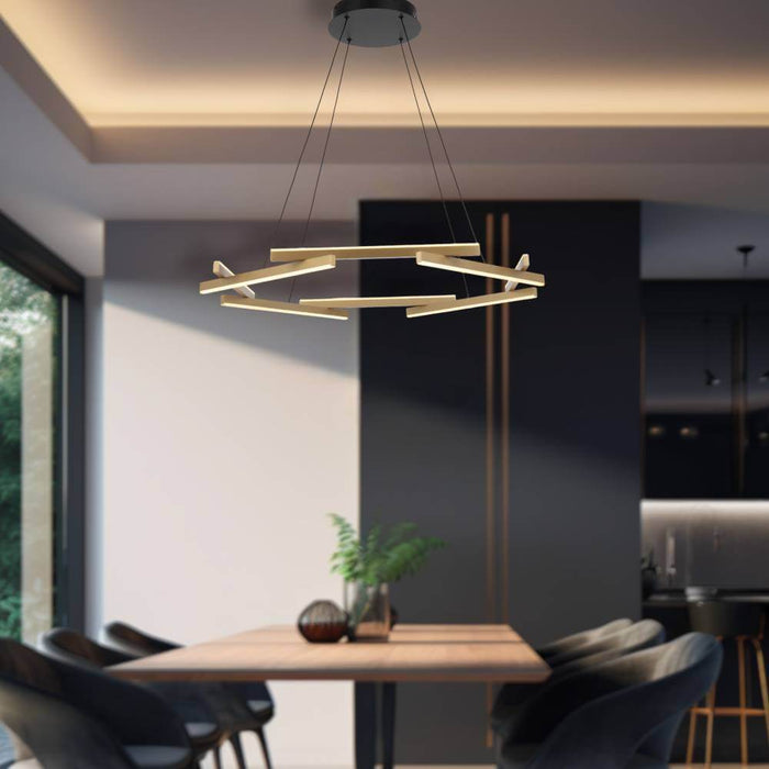 TARSON: 3000k Modern Gold LED Pendant Light