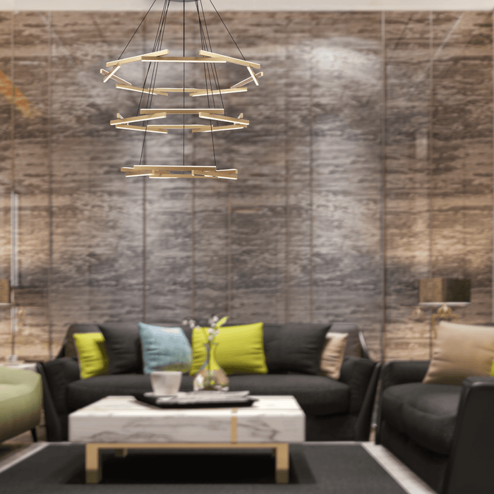 TARSON: 3 Tier Gold Modern LED Pendant Light