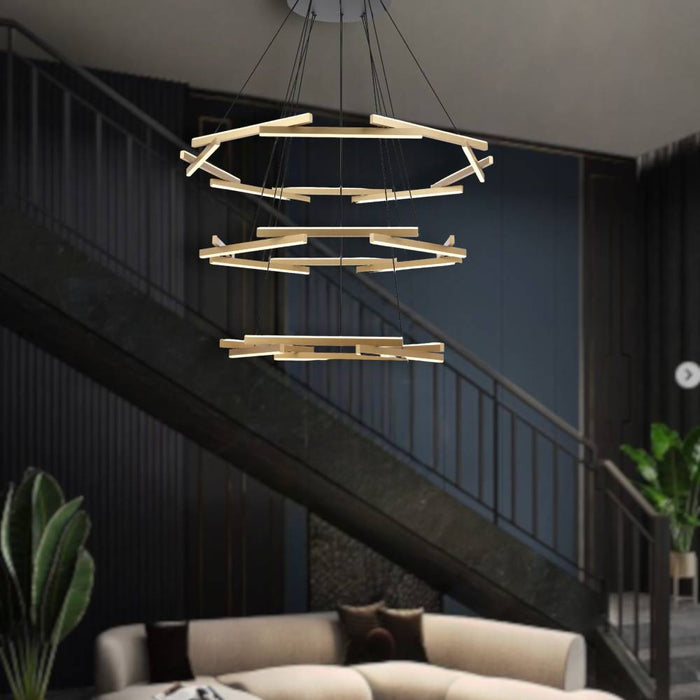 TARSON: 3 Tier Gold Modern LED Pendant Light