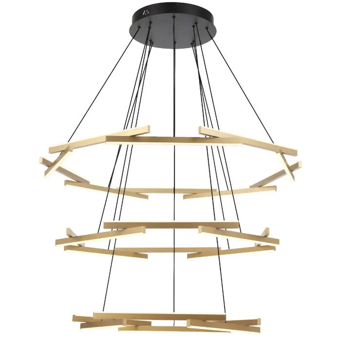 TARSON: 3 Tier Gold Modern LED Pendant Light