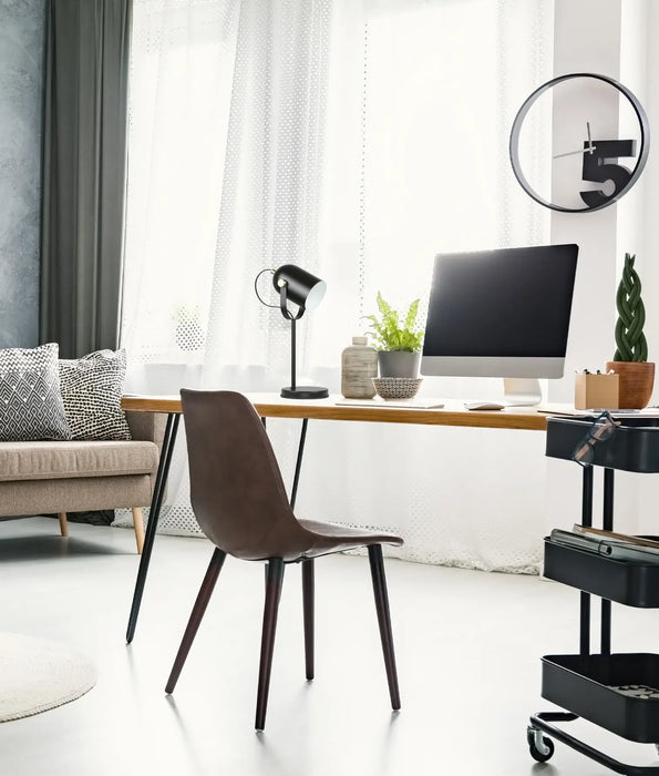 TAZZA: Ellipse Shade with Antique Brass Highlight Table Lamps (Available in Matte Black, Matte White & Glossy Cream)