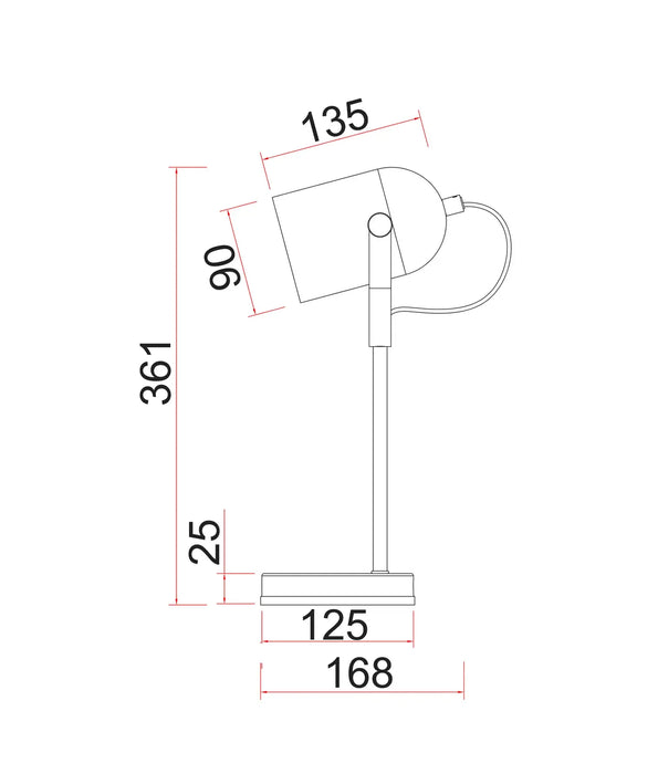 TAZZA: Ellipse Shade with Antique Brass Highlight Table Lamps (Available in Matte Black, Matte White & Glossy Cream)