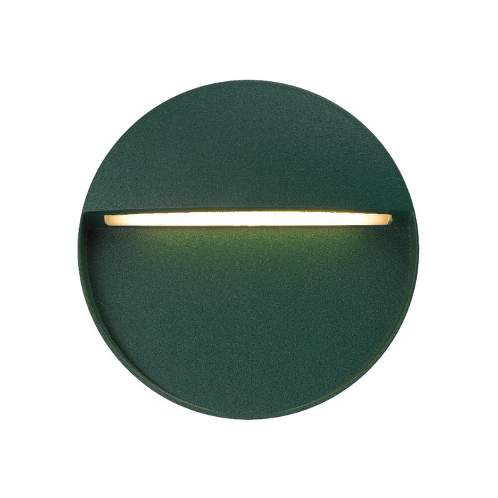 TERIN: Minimalist Round Exterior Step LED Wall Light (Available in Rust, Green & Black)