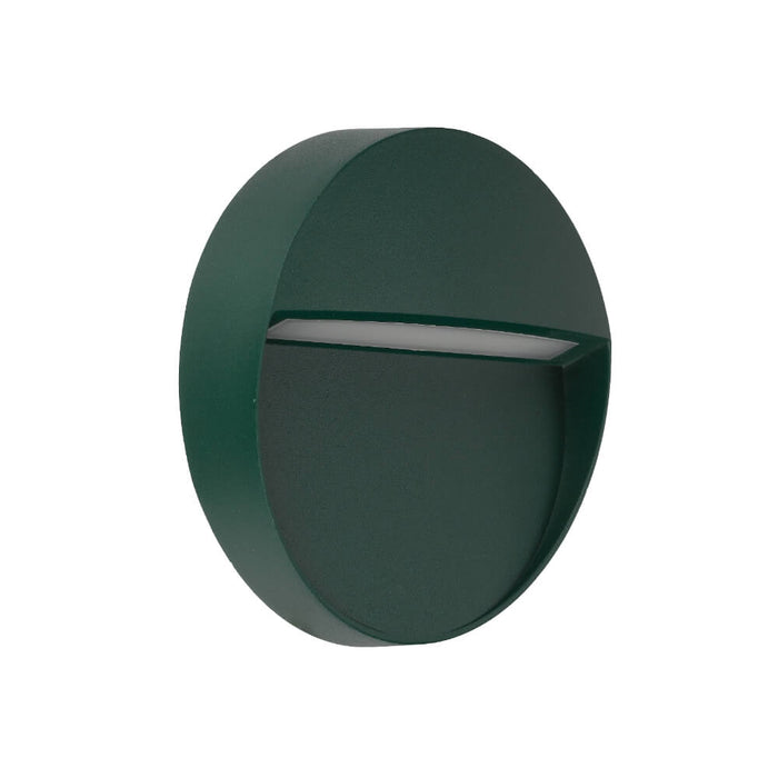 TERIN: Minimalist Round Exterior Step LED Wall Light (Available in Rust, Green & Black)