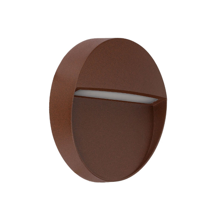 TERIN: Minimalist Round Exterior Step LED Wall Light (Available in Rust, Green & Black)