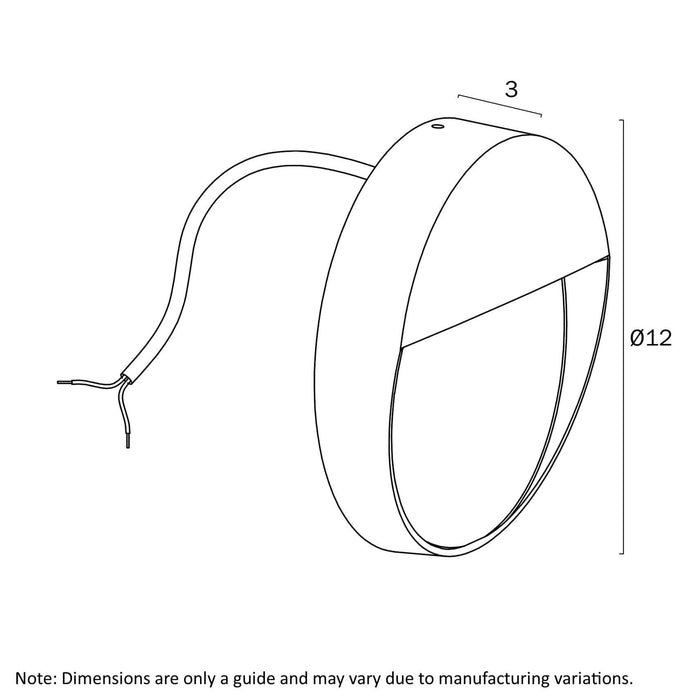 TERIN: Minimalist Round Exterior Step LED Wall Light (Available in Rust, Green & Black)